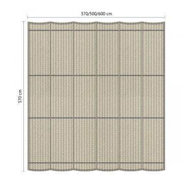 Harmonicadoek incl. bevestigingsset 3,70x6,00-Sahara Sand