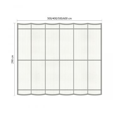 Harmonicadoek incl. bevestigingsset 2,90x6,00-Arctic White