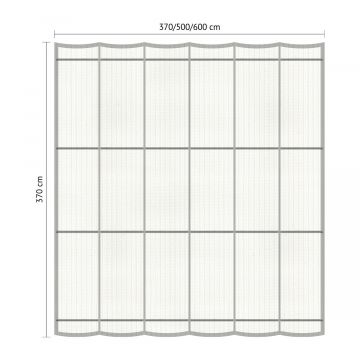 Harmonicadoek incl. bevestigingsset 3,70x6,00-Arctic White