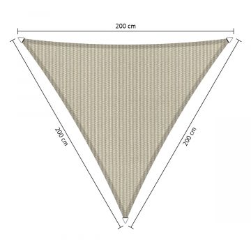 Schaduwdoek driehoek 2,00x2,00x2,00 meter