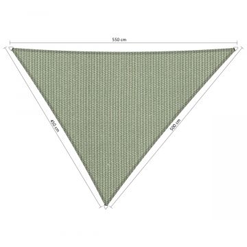 Schaduwdoek driehoek ongelijkzijdig 4,50x5,00x5,50 meter