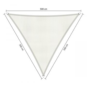 Schaduwdoek driehoek 5,00x5,00x5,00 meter