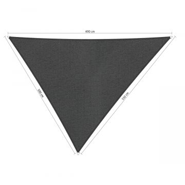 Schaduwdoek ongelijkzijdige driehoek 5,00x5,50x6,00 meter