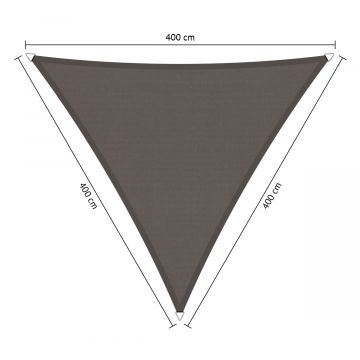 Schaduwdoek driehoek 4,00x4,00x4,00 meter waterdicht